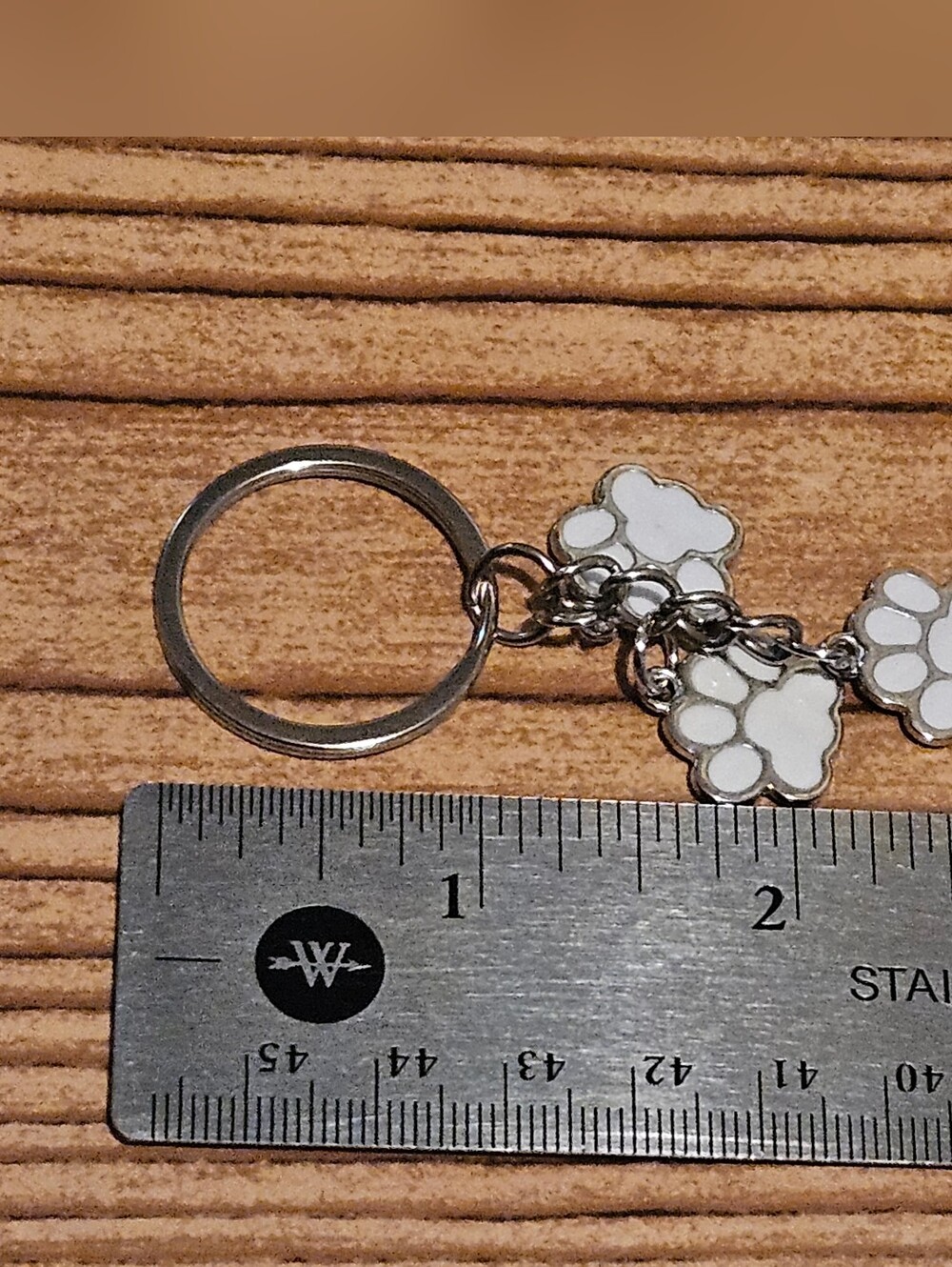 Dog Paw Keychain Cute Alloy Key Chain Ring Purse Bag charm - Picture 3 of 5